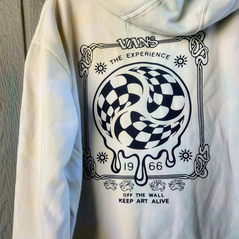 VANS The Experience Off The Wall‎ Keep Art Alive Tie Dye Hooded Sweatshirt XL - Picture 8 of 14